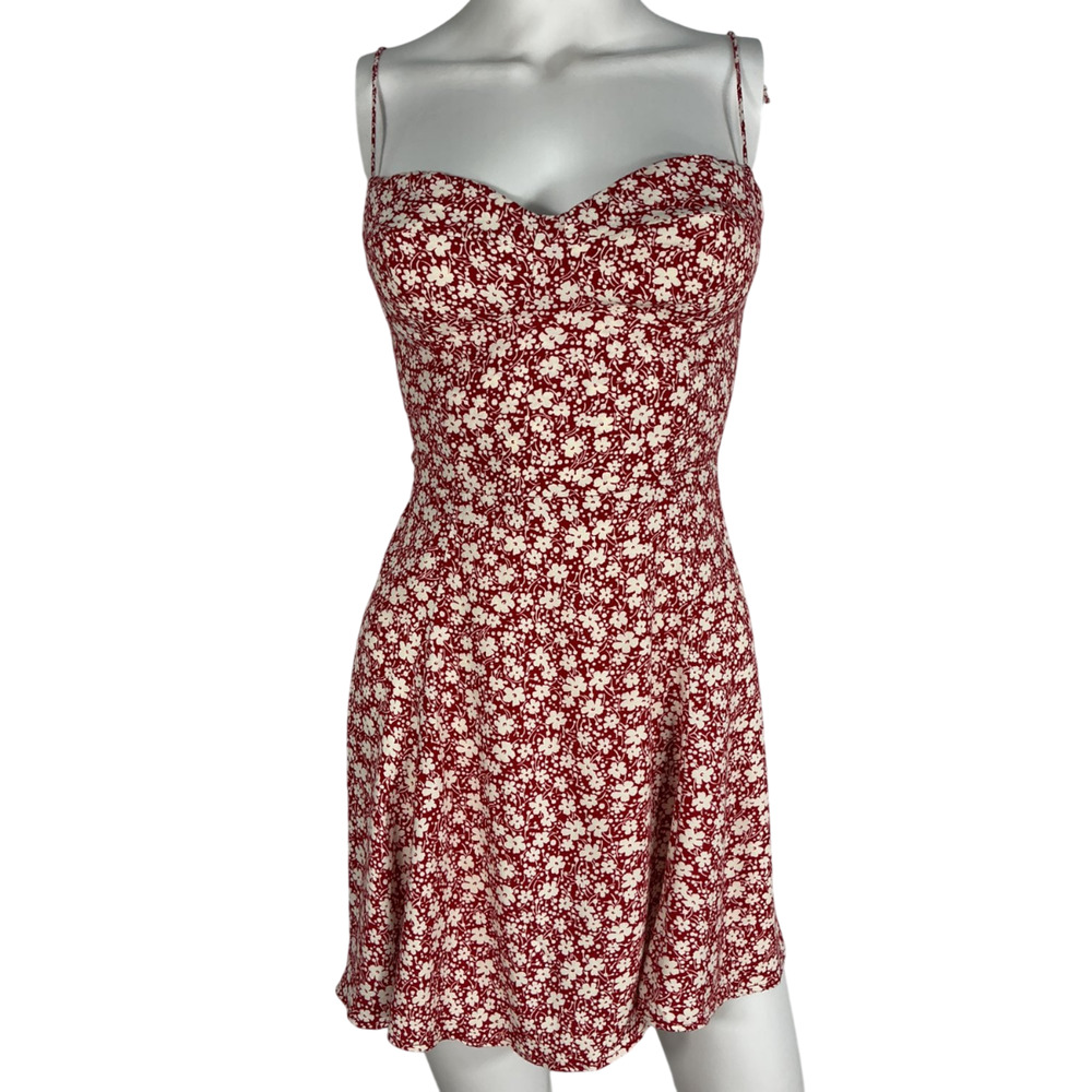 Reformation Floral Multicolor Sweetheart Mini Dress Size 4